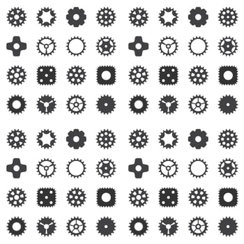 Machine Gear Wheel Cogwheel seamless pattern. vector