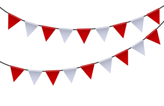 Party Background with Flags Vector Illustration.