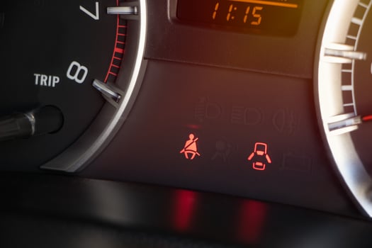 Warning light not wearing seat belt photo