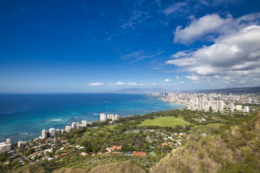 The view from Diamond Head Hawaii photo
