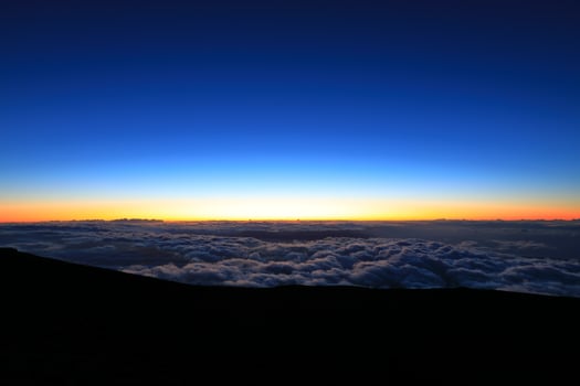 Sunset view from Haleakala Mui Hawaii photo