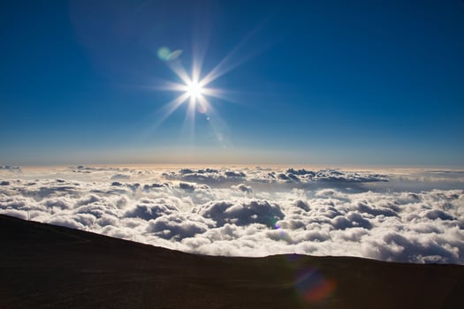 Sunset view from Haleakala Mui Hawaii photo