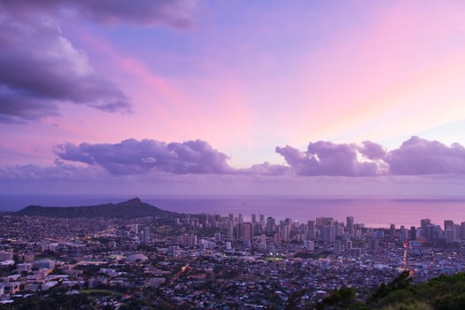 Waikiki night view Honolulu, Hawaii photo