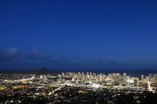 Waikiki night view Honolulu, Hawaii photo