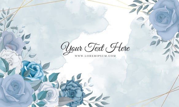 Beautiful blue flower background vector