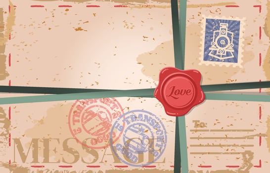 Vintage Mail Background vector