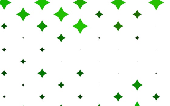 Light Green vector background with colored stars.