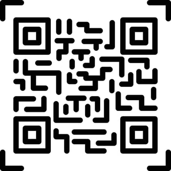 Line icon for qr code vector