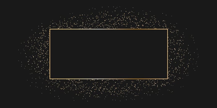 Golden glitter textures on dark background vector