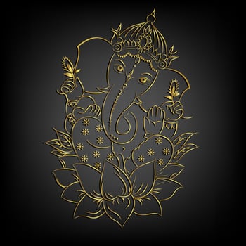 Ganesha god of elephant vector