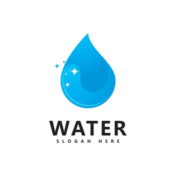 Aqua water logo design. Water drop vector logo