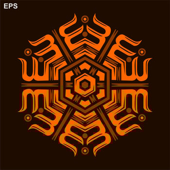 Modern mandala art vector design with a beautiful mix of colors