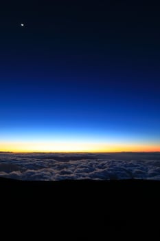 Sunset view from Haleakala Mui Hawaii photo