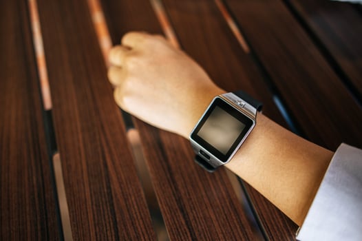 Smart watch on the wrist photo