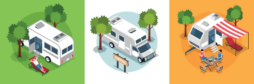 Family Trip Design Concept vector