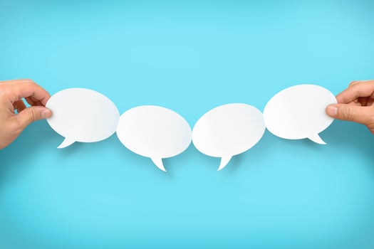 Empty speech bubble photo