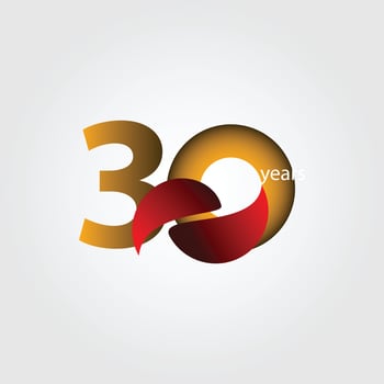 30 Years Anniversary Celebration Vector Template Design Illustration