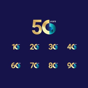 50 Years Anniversary Celebration Vector Template Design Illustration