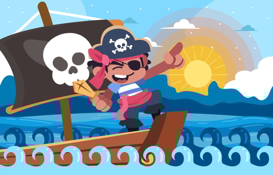 Sail of Pirates Boy vector