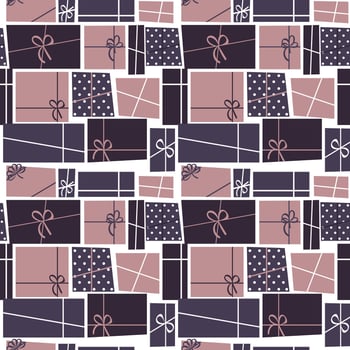 Gift Box Holiday Seamless Pattern Background vector