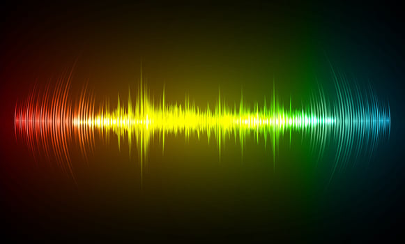 Sound waves oscillating dark light vector