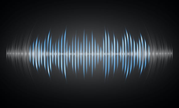 Sound waves oscillating dark light vector