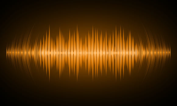 Sound waves oscillating dark light vector