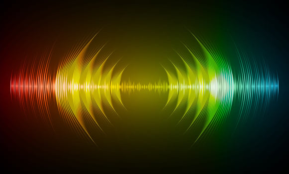 Sound waves oscillating dark light vector