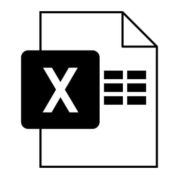 Modern flat design of logo XLS file icon vector