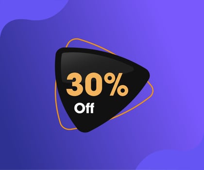 30 percent Off - Triangle Price Tag vector