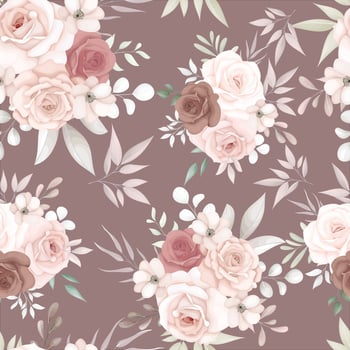 Beautiful soft floral seamless pattern vector