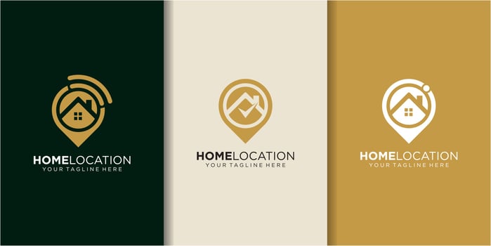Home Location,home network logo design inspiration. home logo design vector