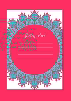 Mandala vintage template card vector