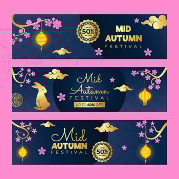 Mid Autumn Festival Marketing Banner vector
