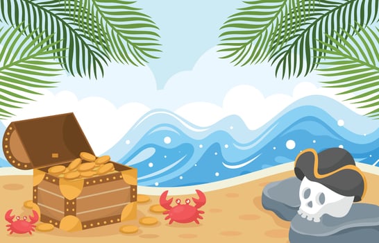 Funny Pirates Background vector