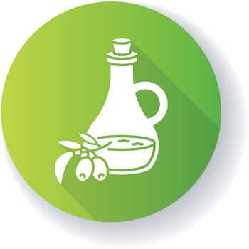 Olive oil green flat design long shadow glyph icon vector