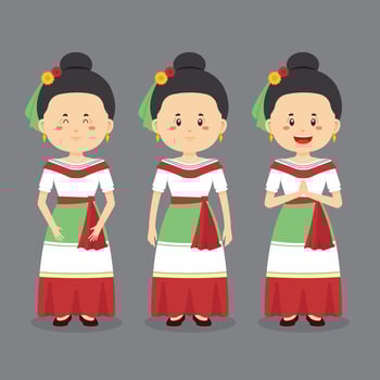 Mexican Character with Various Expression vector