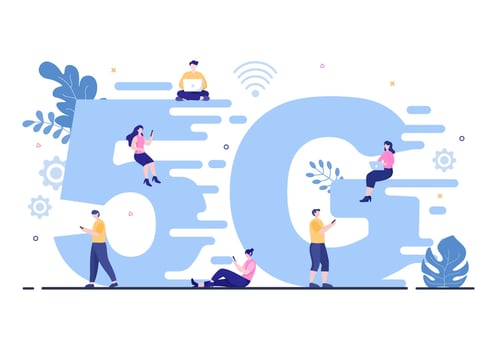 Network Wireless Technology Smartphone Vector