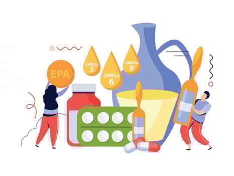 Vitamins In Products Concept vector