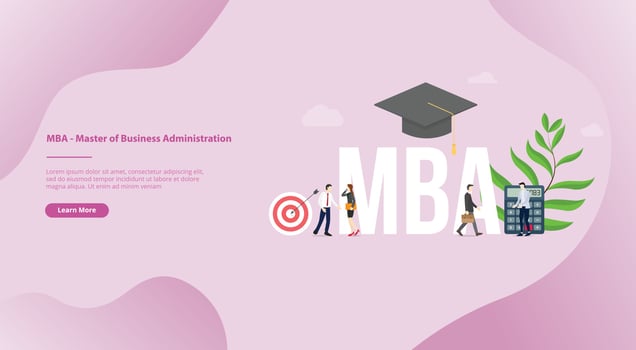 mba master of business administration business concept education vector