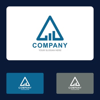 Finance and accounting logo set of vector charts icon illustration