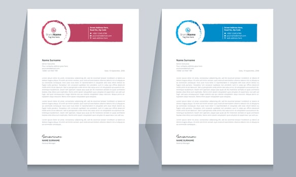 Creative simple and professional letterhead template vector