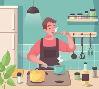 Hobby Cartoon Composition vector