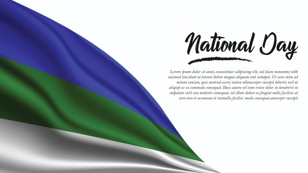 National Day Banner with Komi Flag background vector