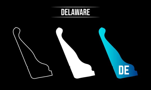 Abstract Delaware State Map Design vector