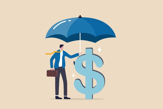 Income protection insurance, protect money or investment wealth vector