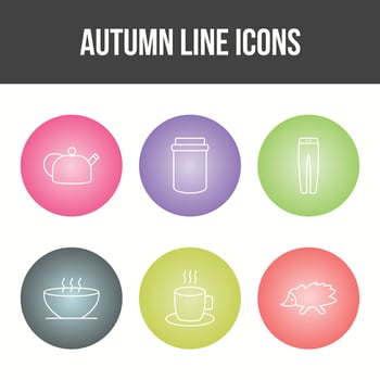 Unique Autumn Vector Icon Set