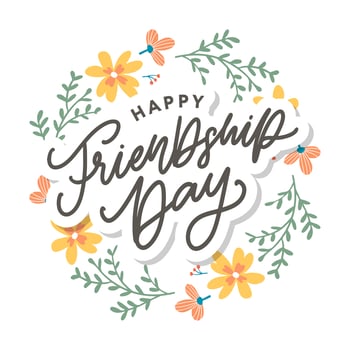 Happy Friendship Day greeting card. vector