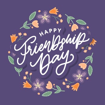 Happy Friendship Day greeting card. vector