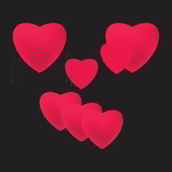 Love set icon vector